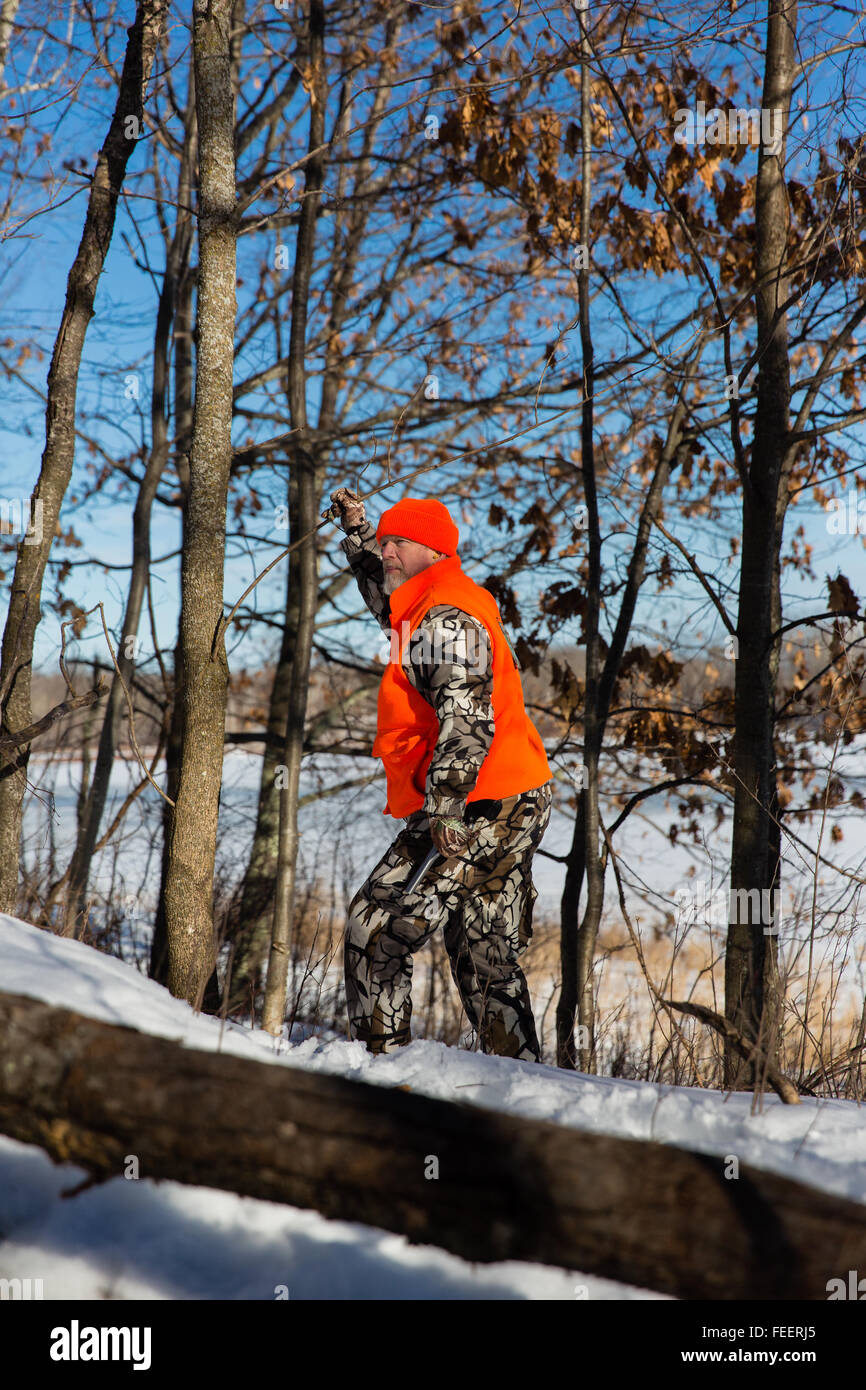Late season Wisconsin hunter Stock Photo Alamy