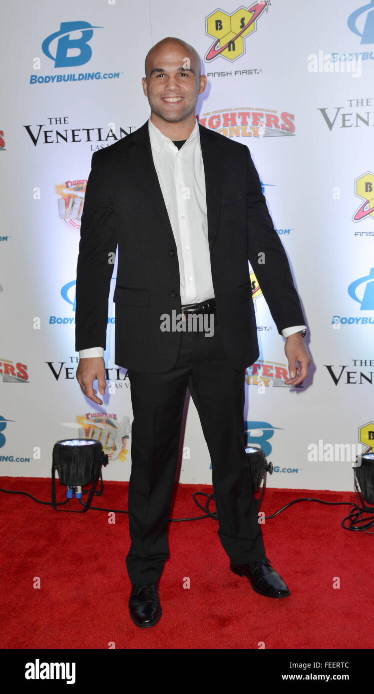 Las Vegas, Nevada, USA. 5th Feb, 2016. UFC Welterweight champion Robbie Lawler attends the red carpet for the 8th Annual Fighters Only World Mixed Martial Arts Awards on February 5, 2016 at the Palazzo Waterfall Atrium and Gardens in Las Vegas, Nevada. Credit:  Marcel Thomas/ZUMA Wire/Alamy Live News Stock Photo