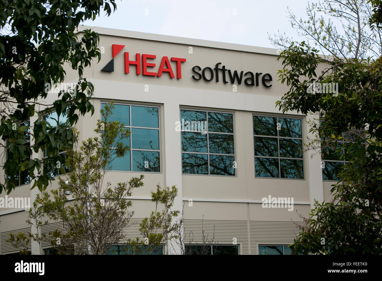 A logo sign outside of the headquarters of Heat Software in Milpitas, California on January 23, 2016. Stock Photo