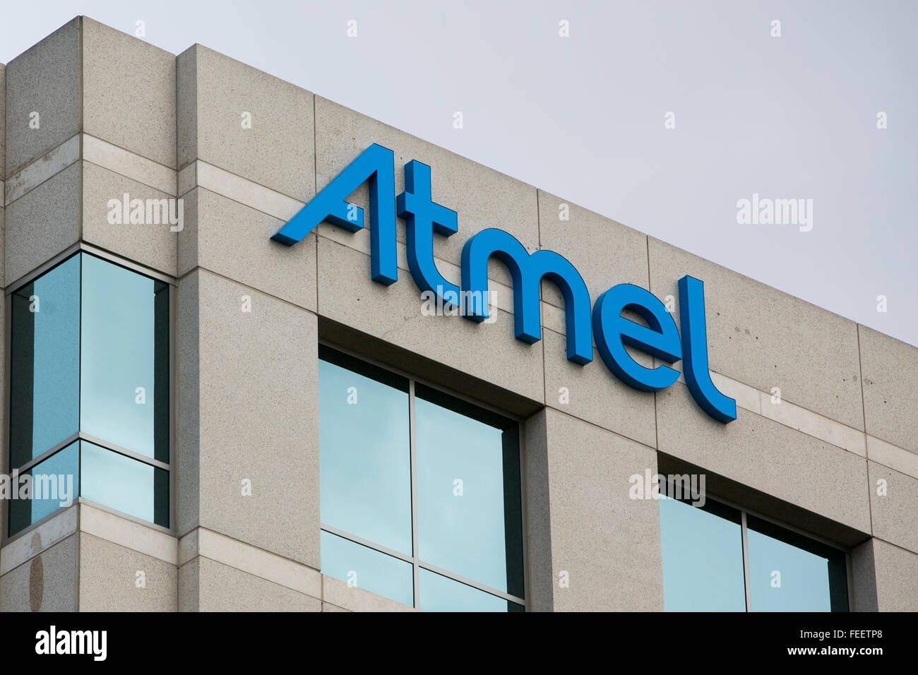 A logo sign outside of the headquarters of the Atmel Corporation in San  Jose, California on January 23, 2016 Stock Photo - Alamy