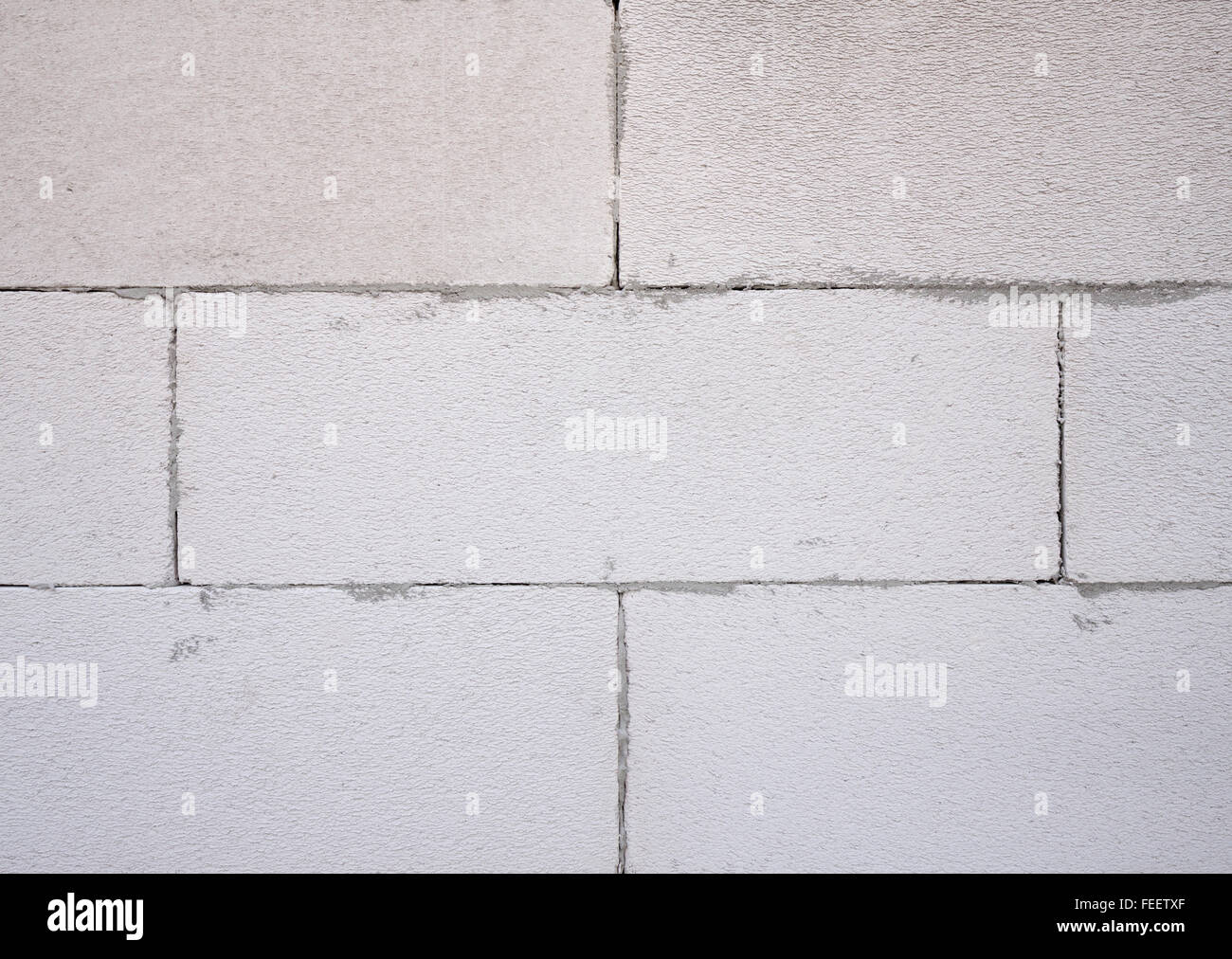 background texture of white Lightweight Concrete block, Foamed concrete block, raw material for industrial wall or house wall Stock Photo