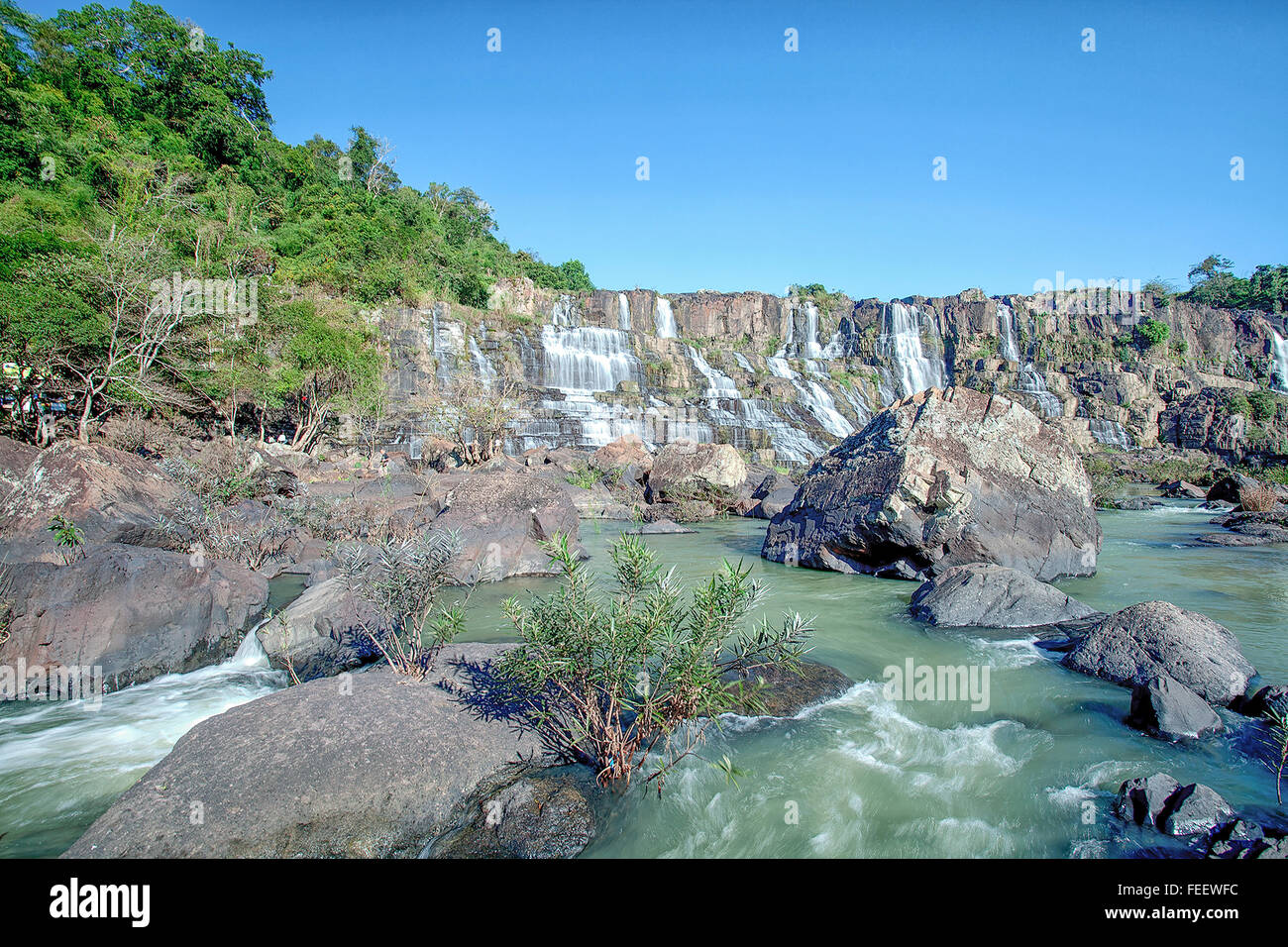 The Pongour or Bongour waterfall near Da Lat city, Vietnam Stock Photo