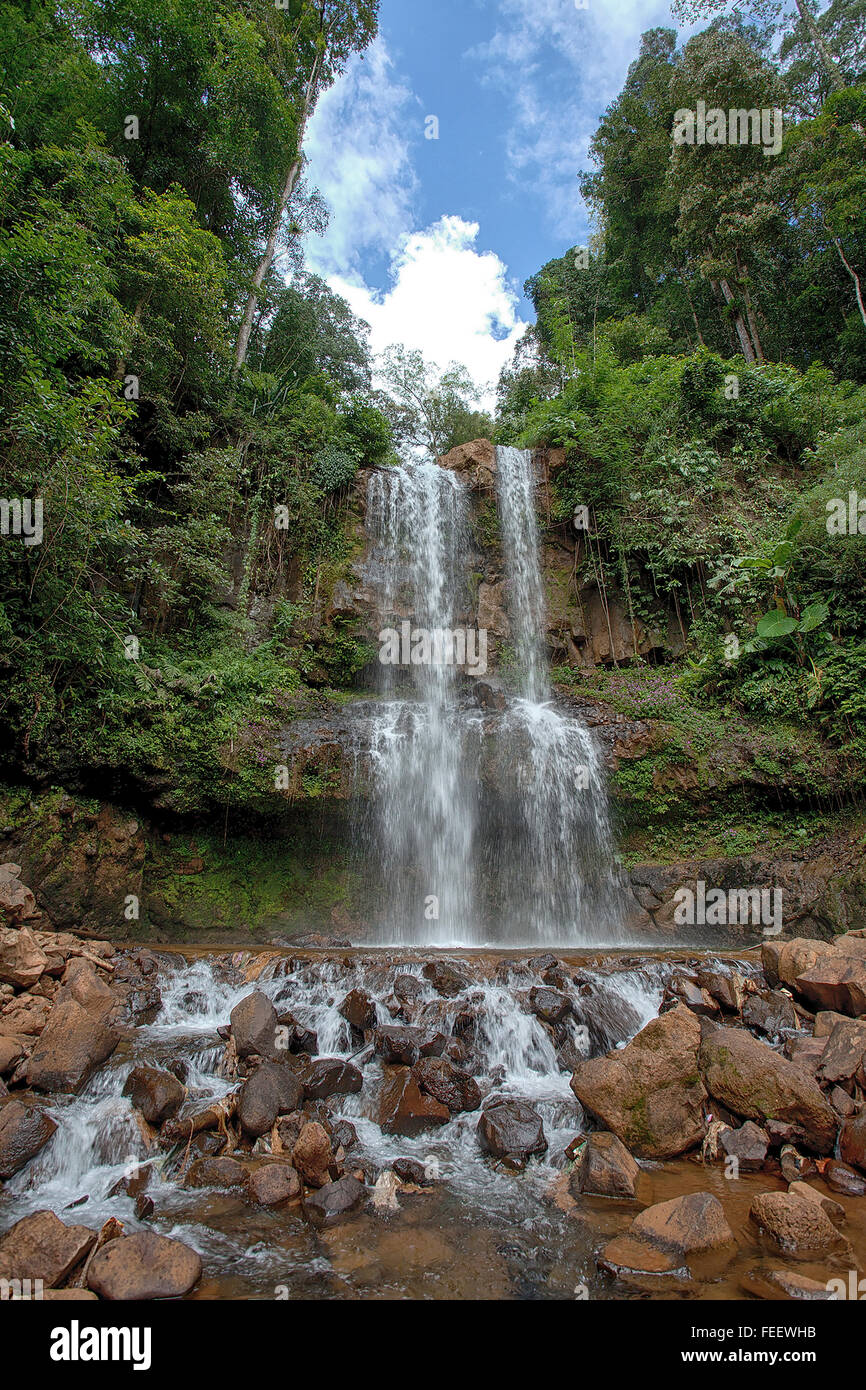Damri Waterfall near Da Lat city in Vietnam. Stock Photo