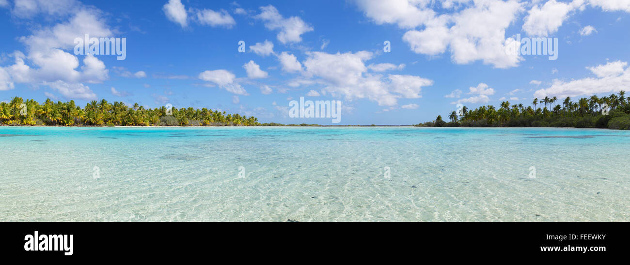 Green Lagoon, Fakarava, Tuamotu Islands, French Polynesia Stock Photo