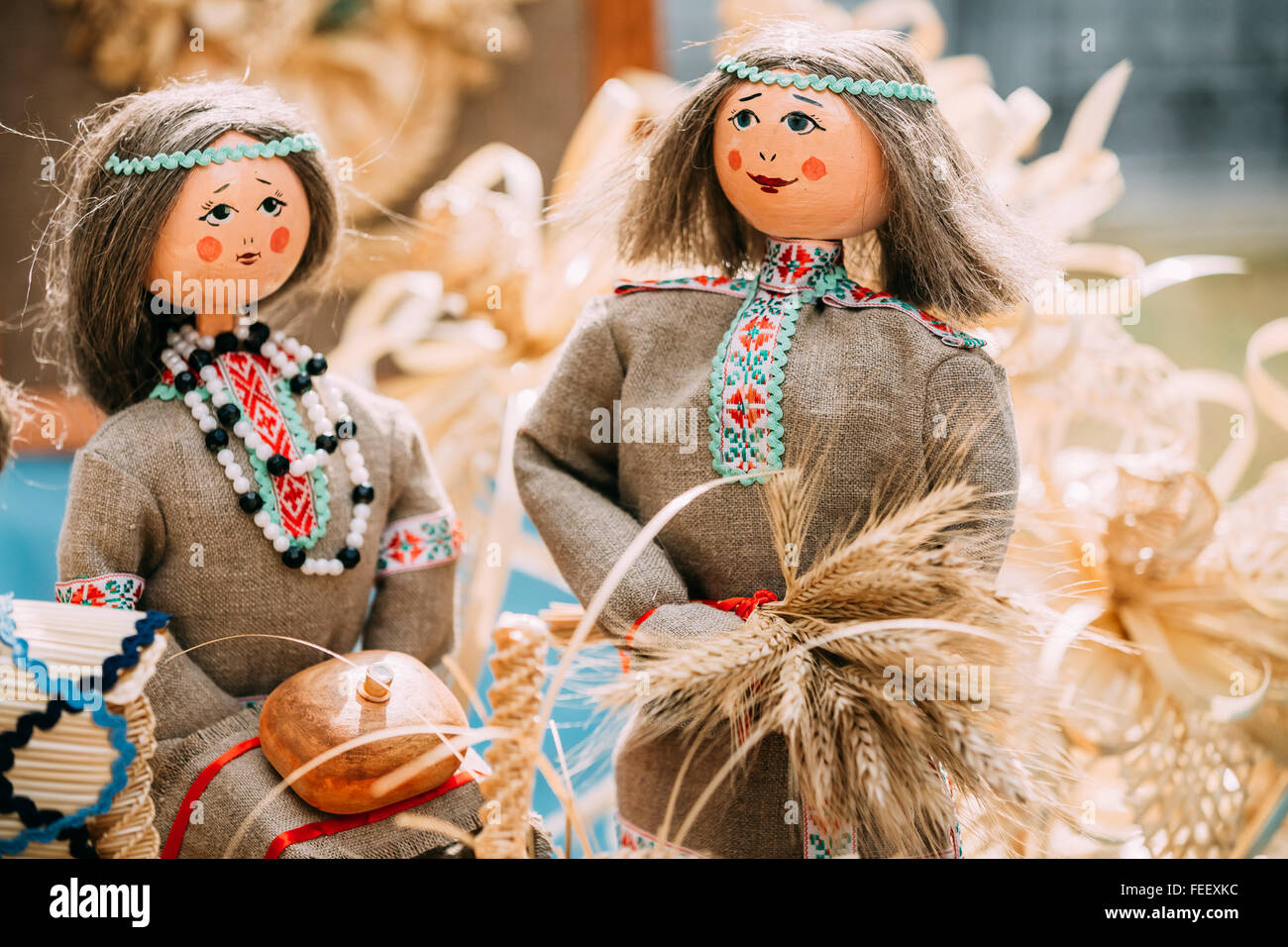 Belarusian Straw Doll. Straw Dolls Are Most Popular Souvenirs From