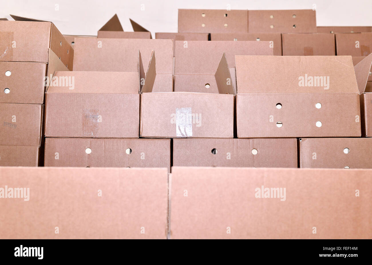 Cardboard packing boxes in a warehouse Stock Photo Alamy