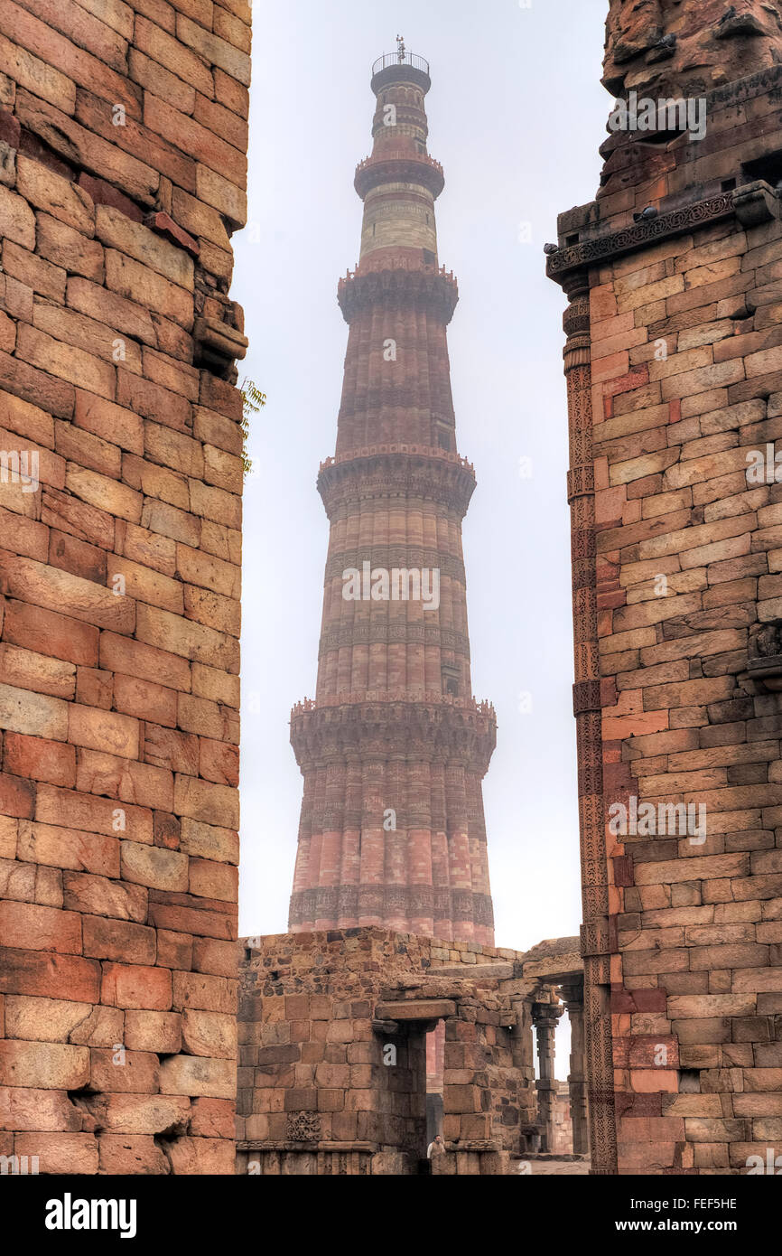 Qutb Minar, Delhi, India, Asia Stock Photo