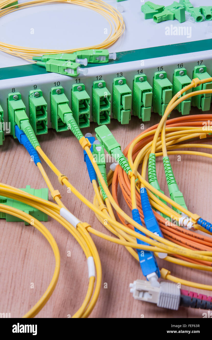 Fiber optic device ready for packet data transmission Stock Photo Alamy