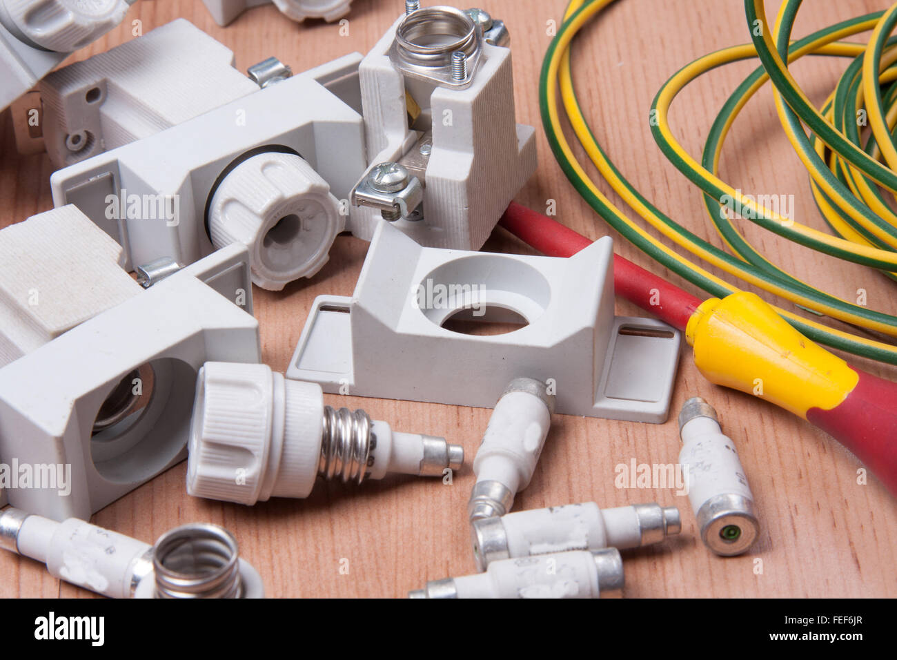 Multiple Electric Connections High Resolution Stock Photography and