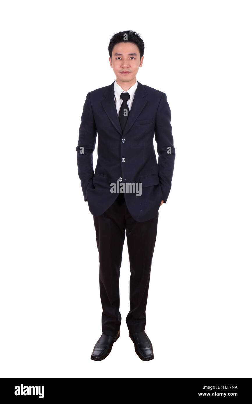 business man, full length isolated on white background. Stock Photo