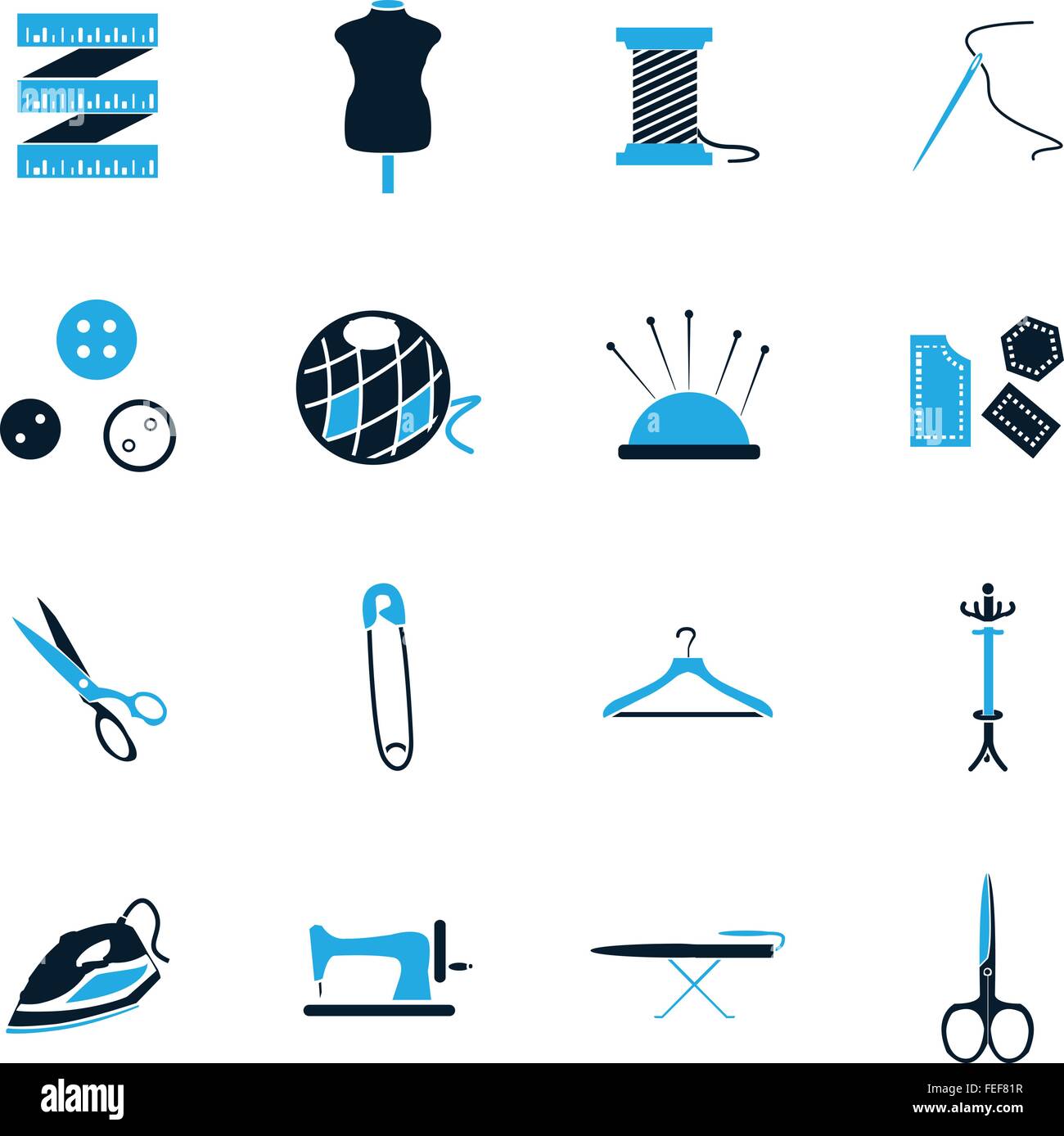 Tailoring icons set Stock Vector Image & Art - Alamy