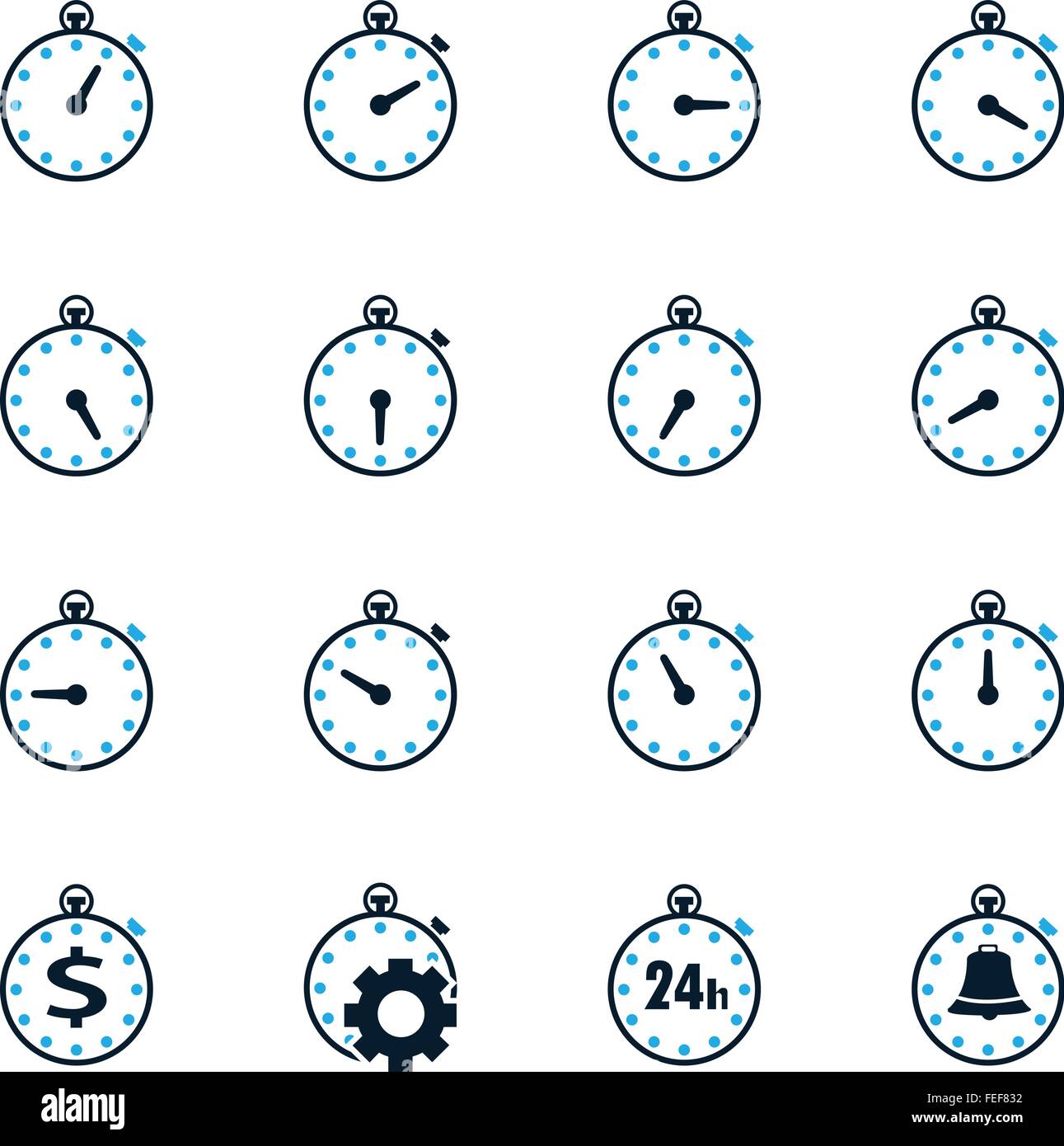 Timer icon set Stock Vector Image & Art - Alamy
