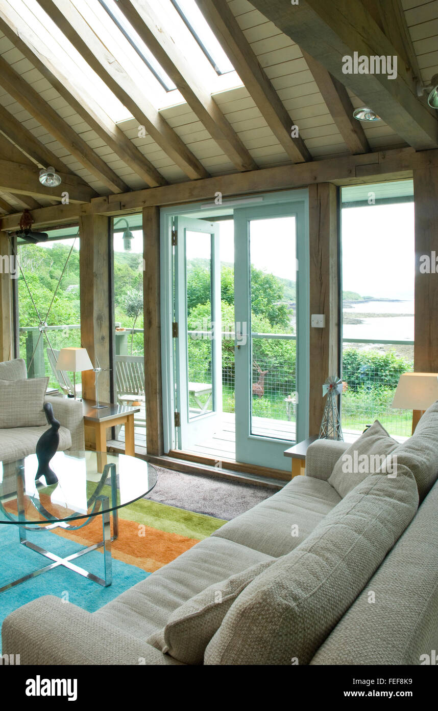 Open living home roof interior hi-res stock photography and images