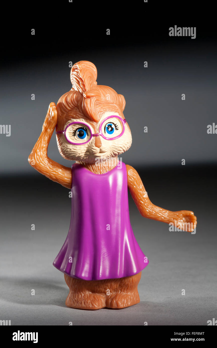 Jeanette from Alvin and the Chipmunks happy meal toy Stock Photo
