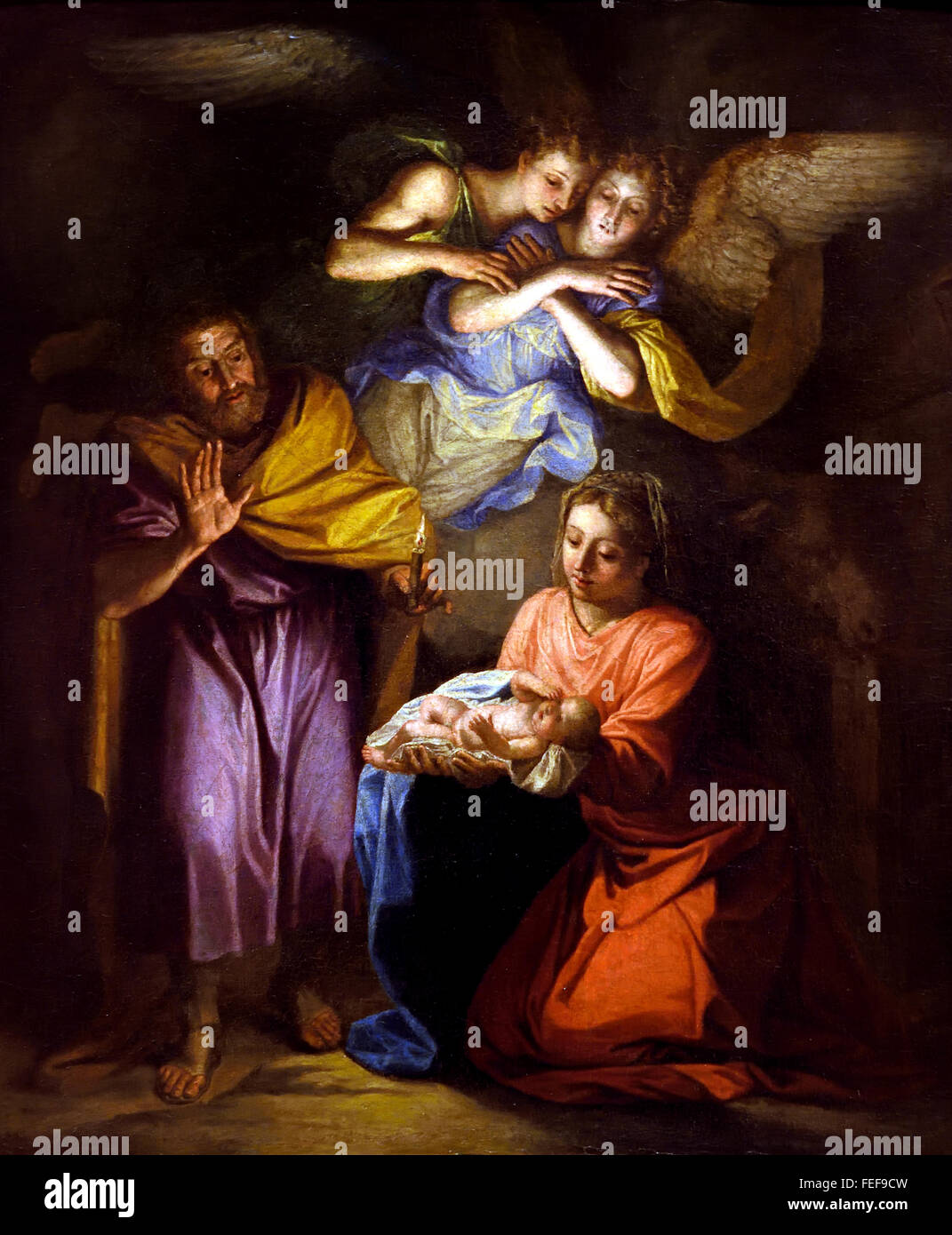Nativity 1665 Noel Coypel 1628 -1707 France French Stock Photo