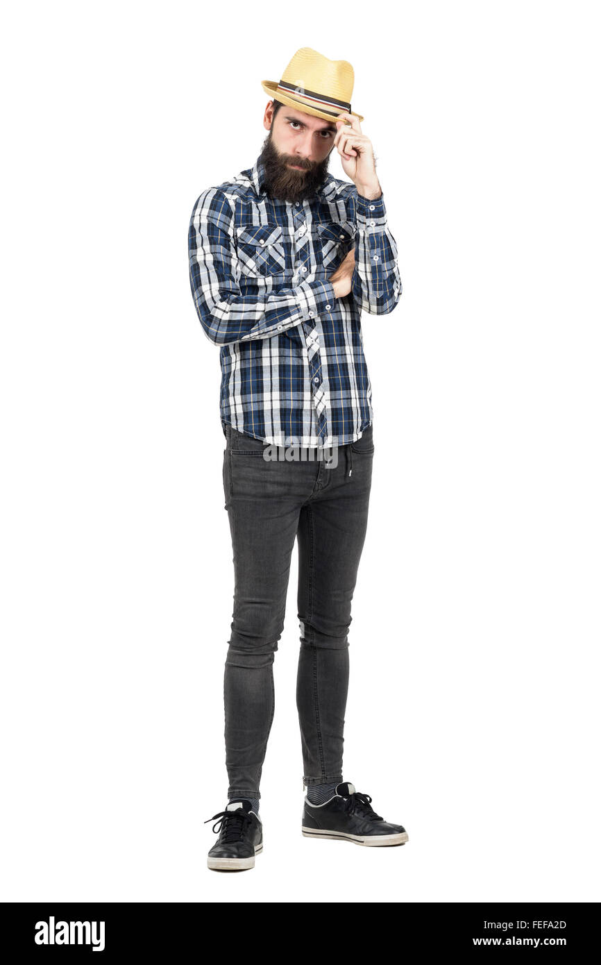 Holding straw hat on head hi-res stock photography and images - Alamy