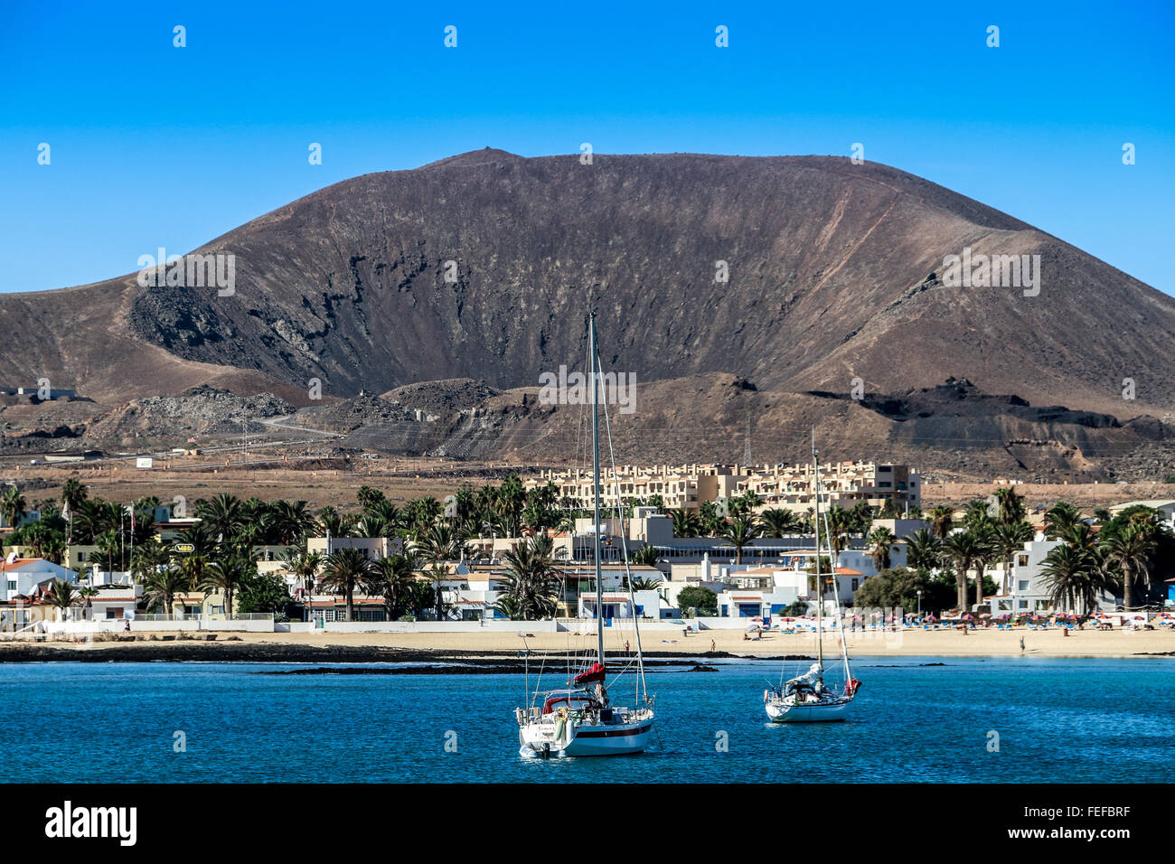 Volcano Playa Blanca Lanzarote Canary Islands Stock Photo