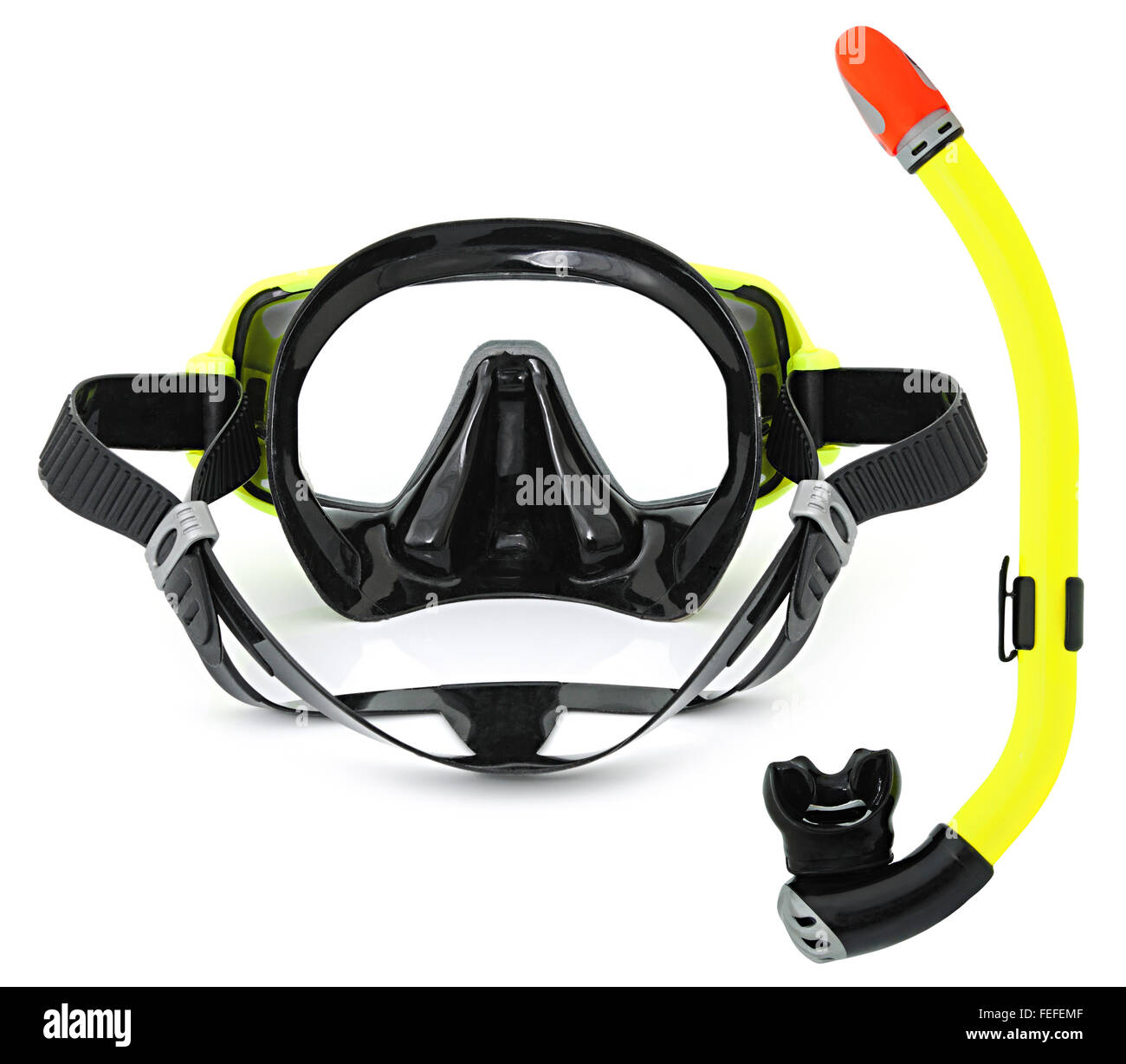 Snorkel and mask for diving isolated on white background Stock Photo ...