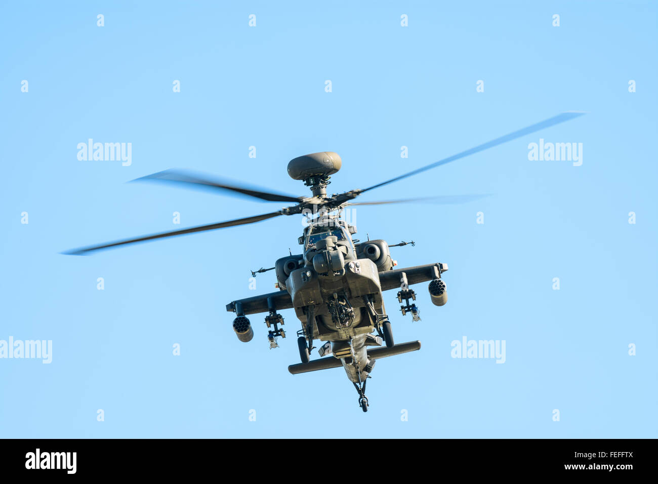 Army Air Corps Apache AH1 attack helicopter Stock Photo