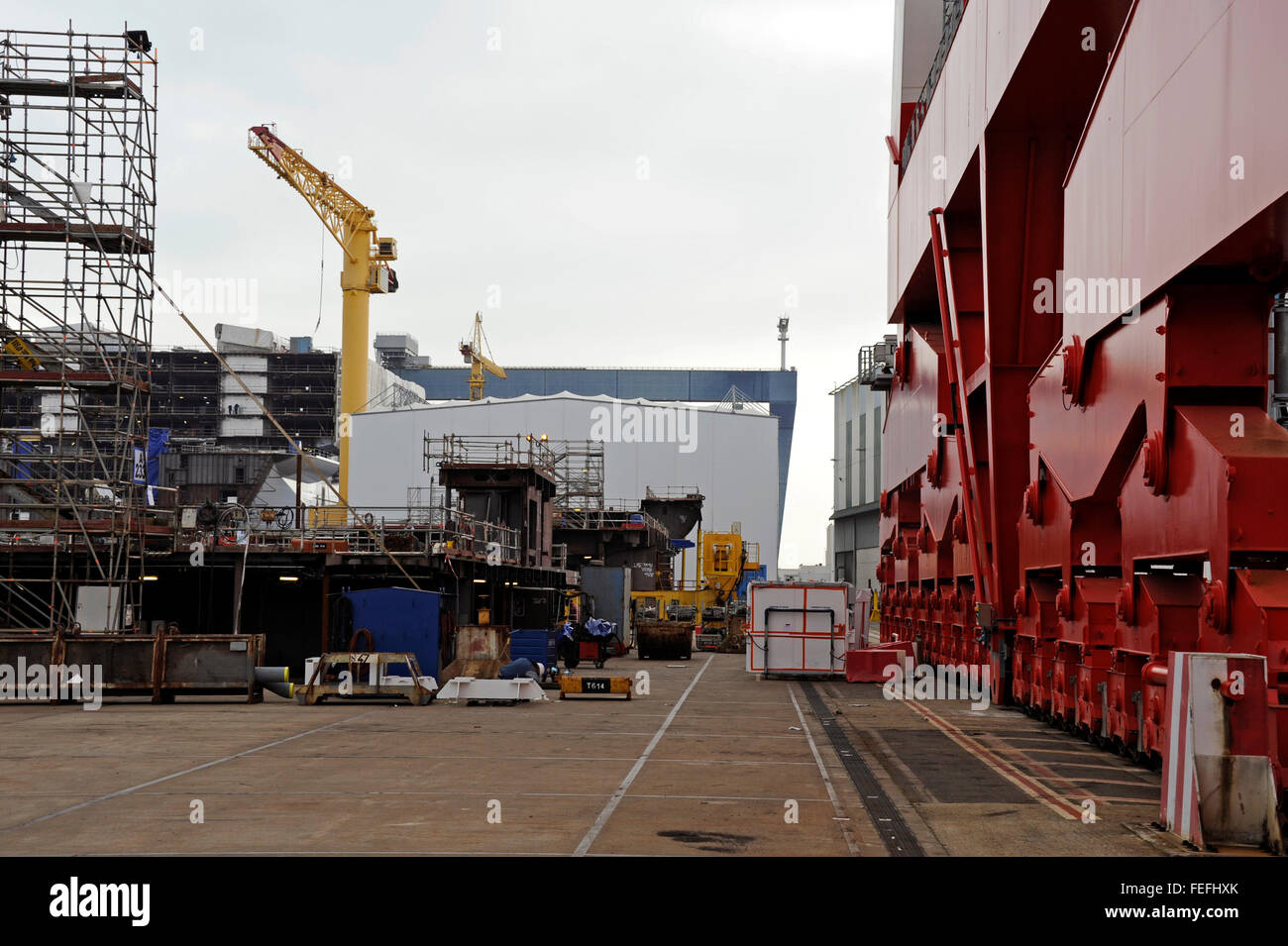 Shipyards of Chantiers de l'Atantique,STX,Saint-Nazaire,Loire-Atlantique,Pays de Loire,France Stock Photo