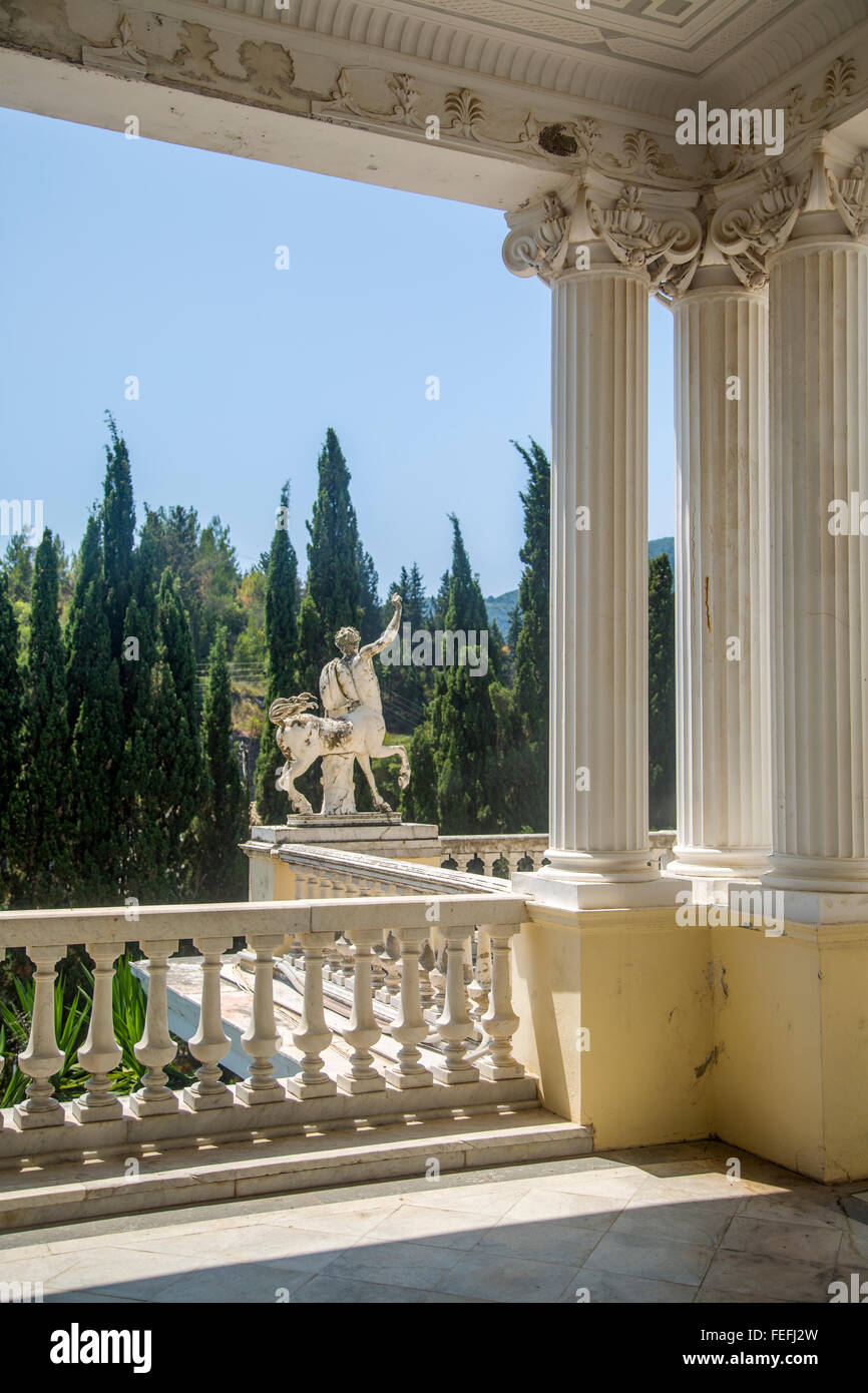 Garden of Achilleion, Corfu, Greece Stock Photo