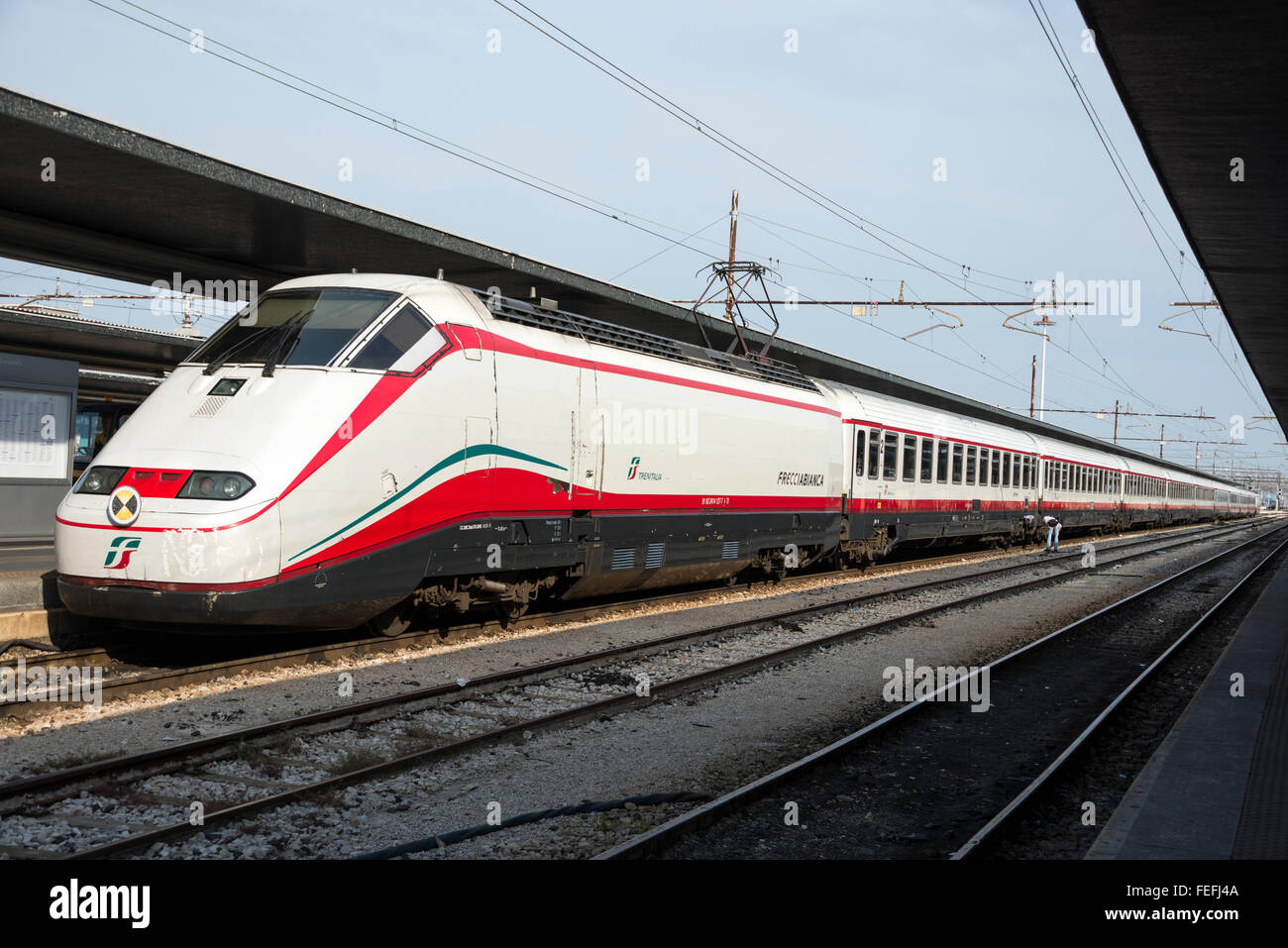 An express train at Santa Lucia railway station in Venice, Italy Stock Photo Alamy