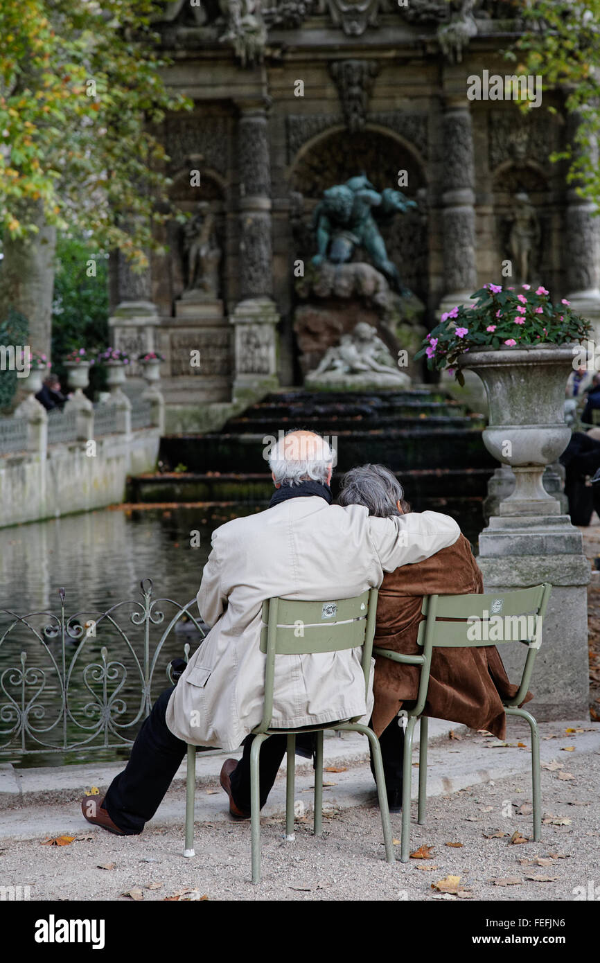 Older Couple Together in the Park Stock Photo - Alamy