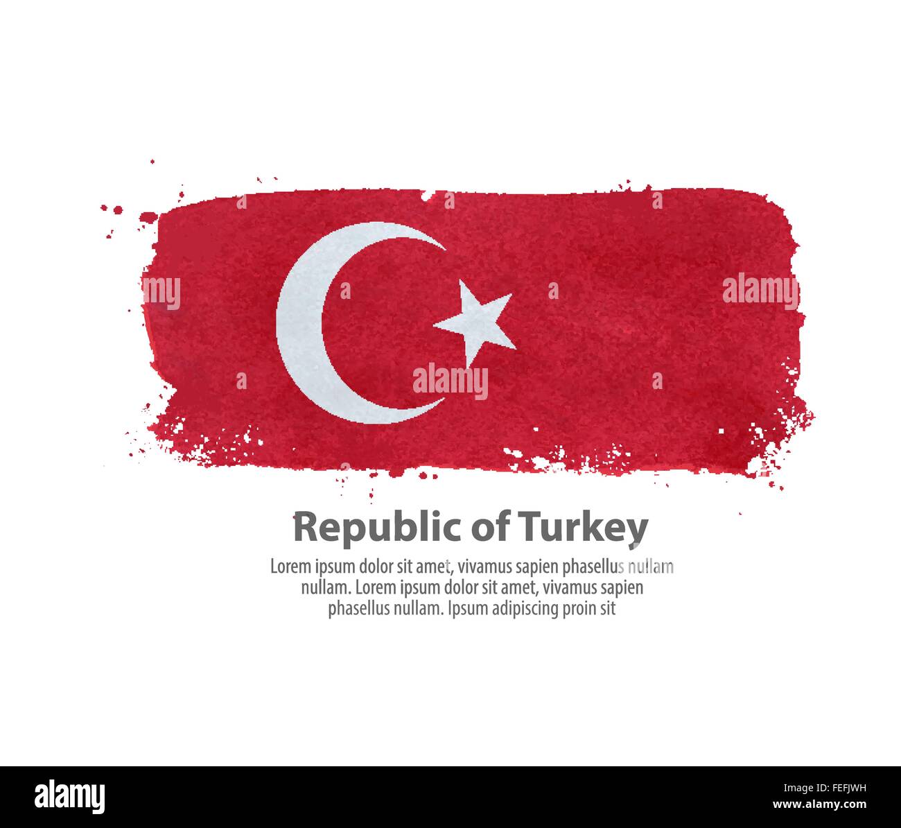 flag of Turkey. vector illustration Stock Vector