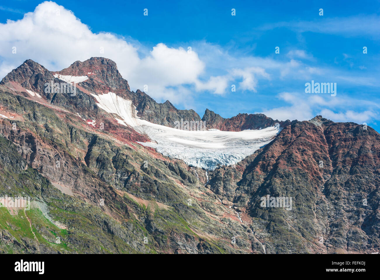 View to Steingletcher nearby Sustenpass in Swiss Alps Stock Photo