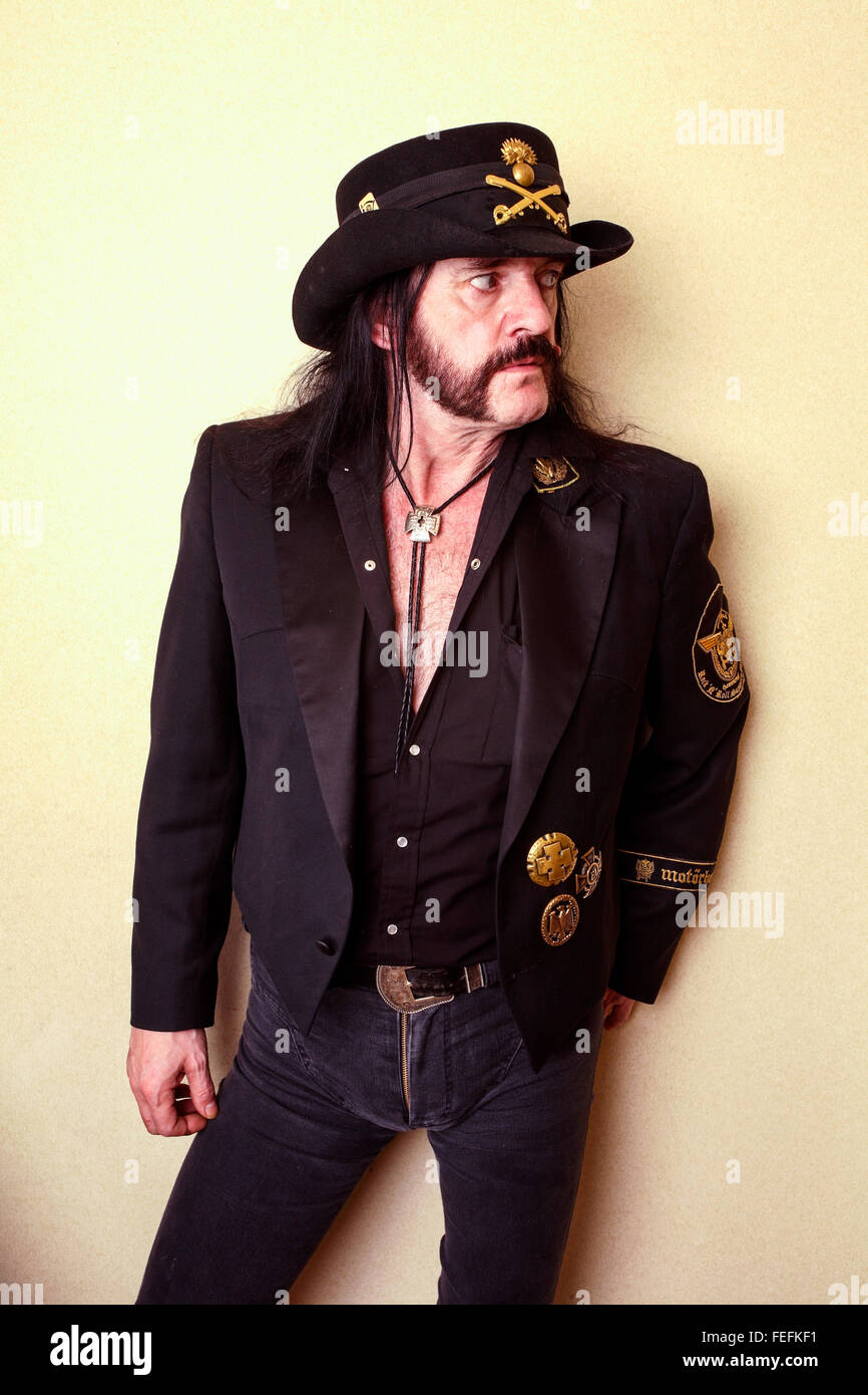 Lemmy Kilmister English musician and singer in the rock band Motörhead  photographed in London, England Stock Photo - Alamy