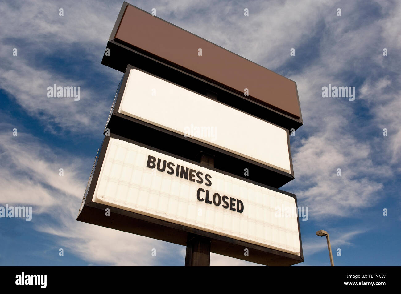 Business Closed Sign Stock Photo
