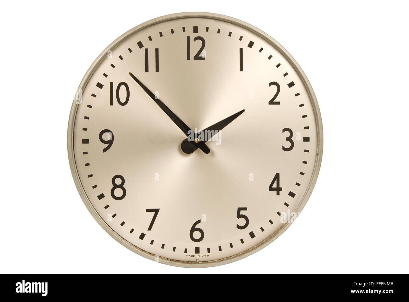 Old Industrial Wall Clock Stock Photo Alamy