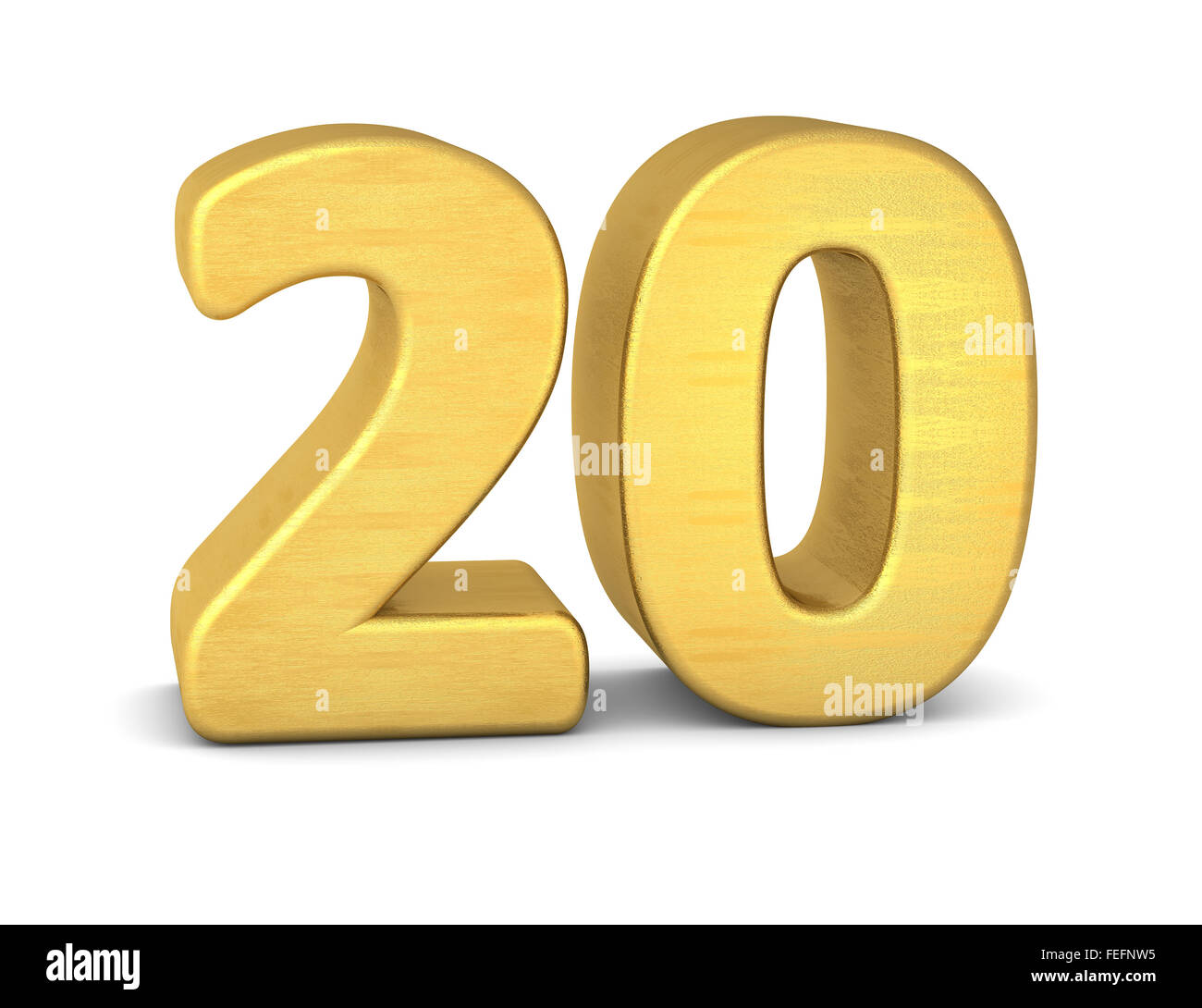 3d number 20 gold Stock Photo - Alamy
