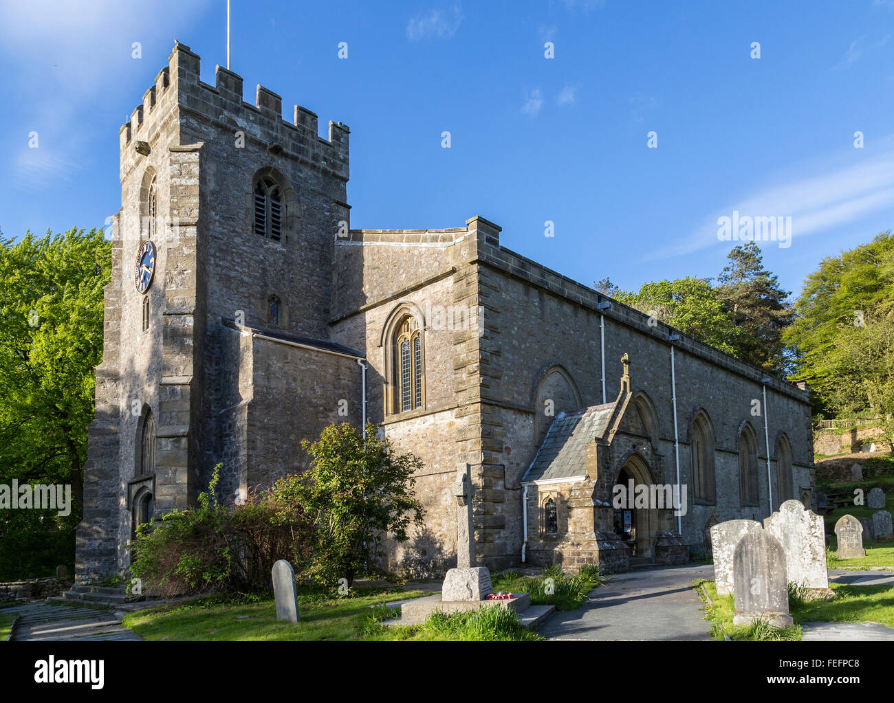St James church, Clapham village, Yorkshire Dales, UK Stock Photo