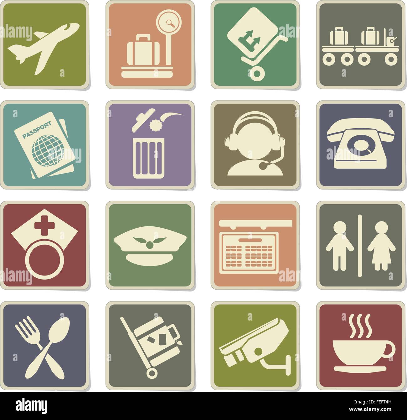 Airport icons set Stock Vector Image & Art - Alamy