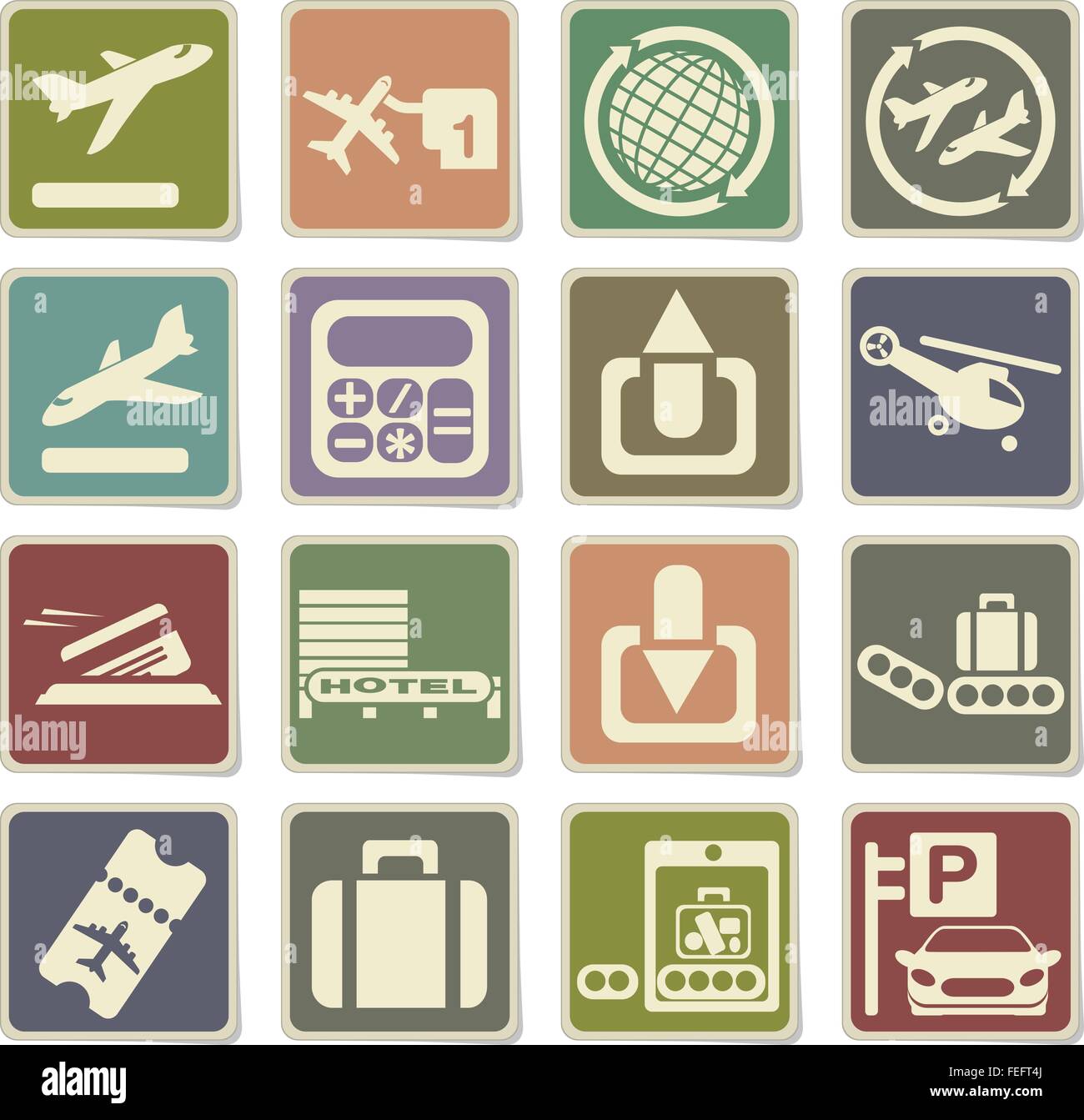 Airport icons set Stock Vector Image & Art - Alamy