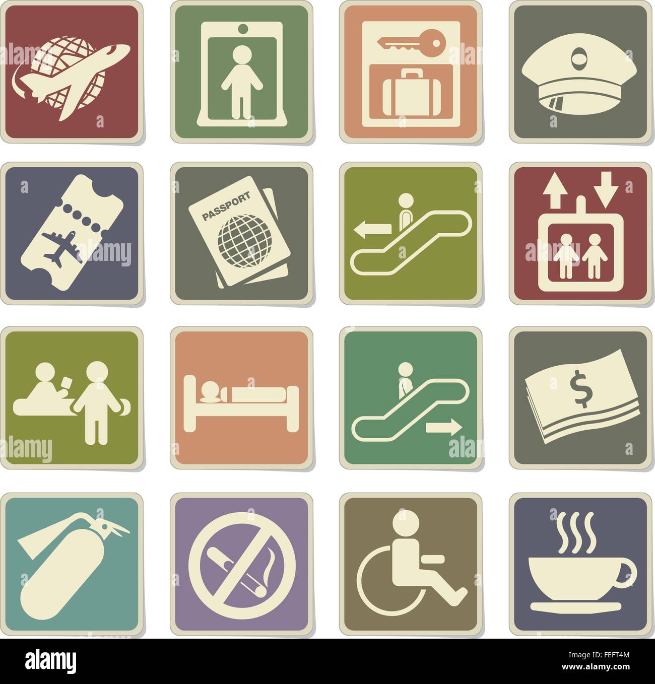 Airport icons set Stock Vector Image & Art - Alamy
