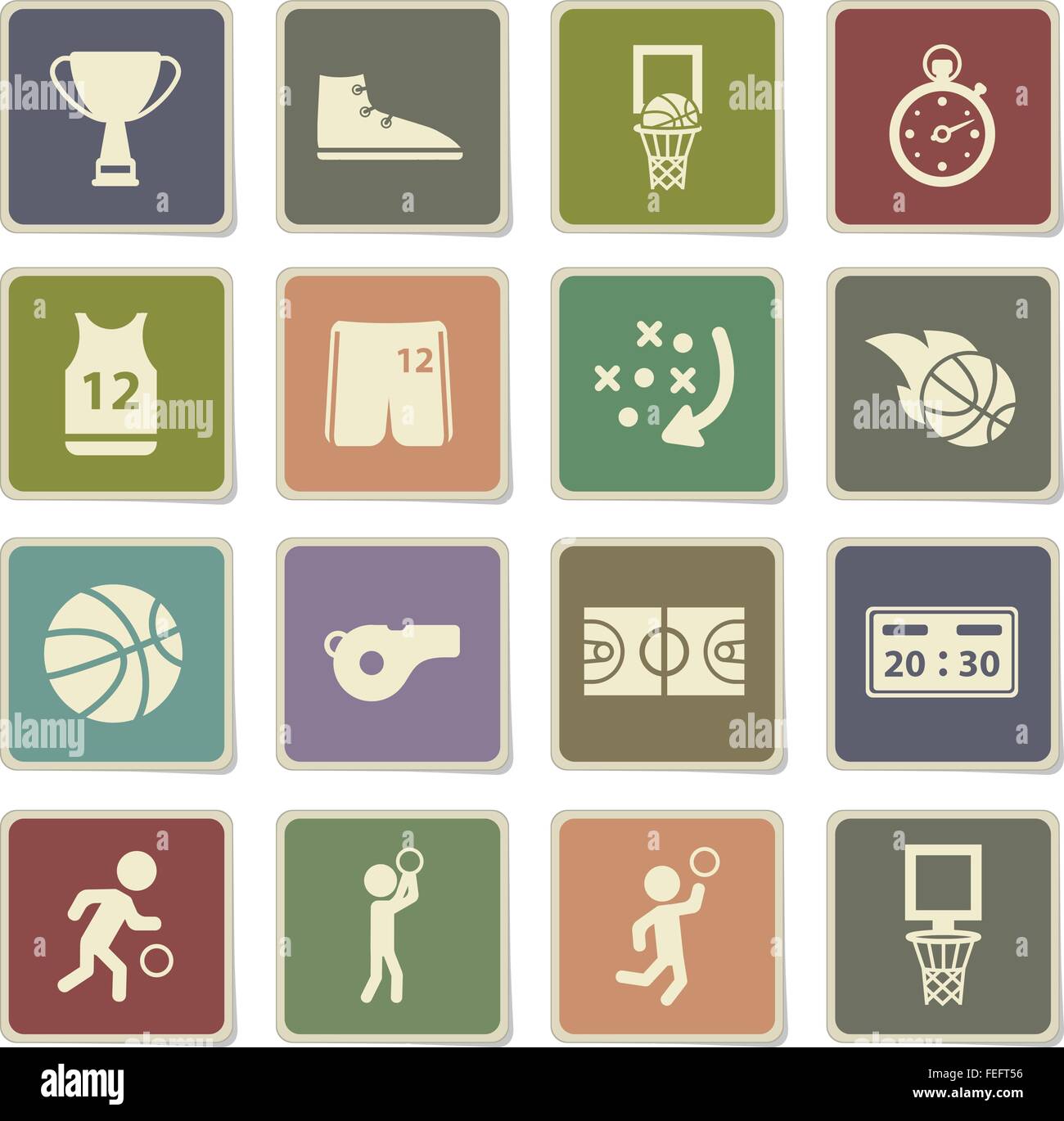 Basketball simply icons Stock Vector Image & Art - Alamy