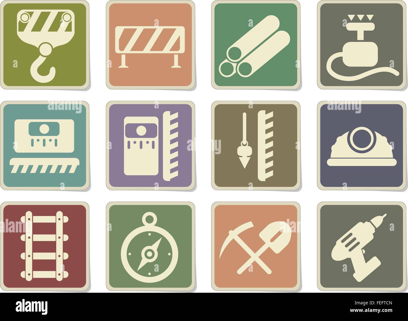 Building equipment icons set Stock Vector Image & Art - Alamy