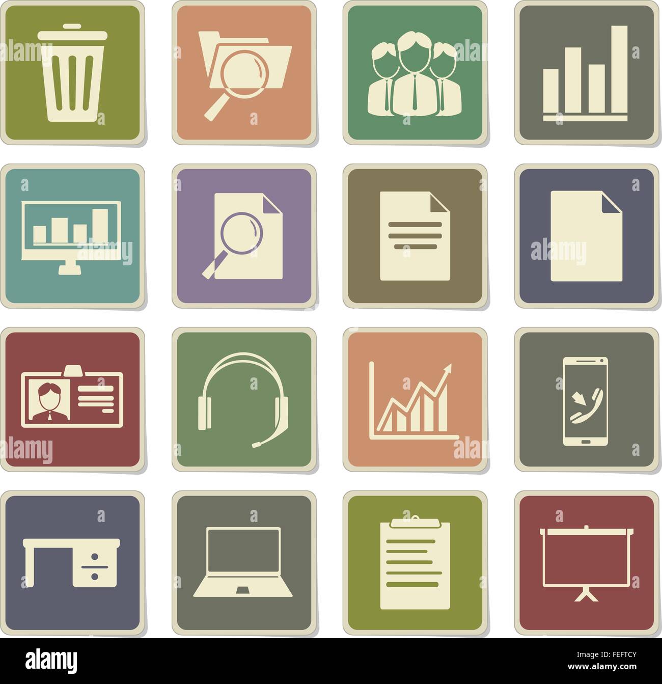 Office simply icons Stock Vector Image & Art - Alamy
