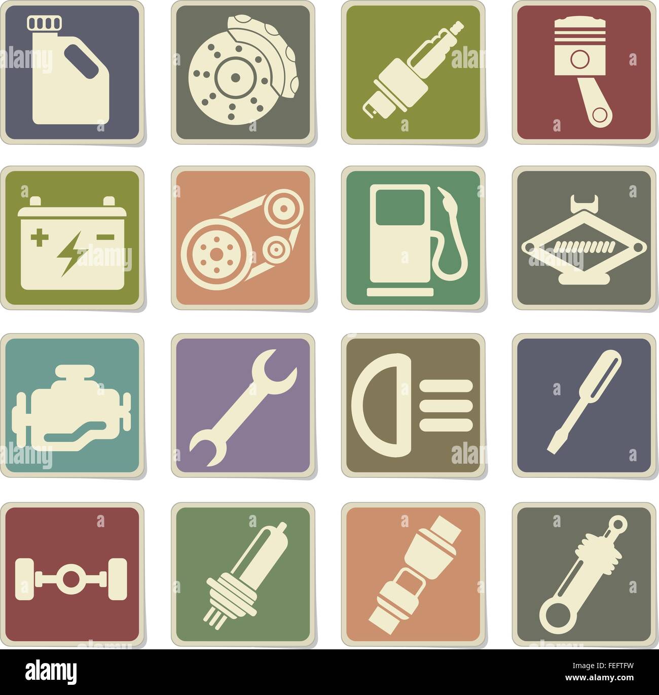 Auto Service Icons Stock Vector Image & Art - Alamy