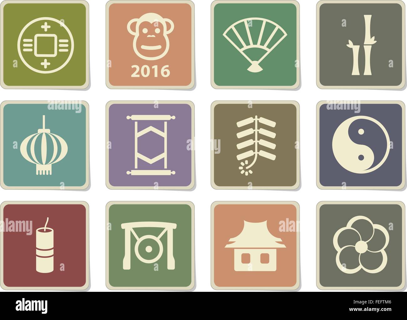 Chinese New Year simply icons Stock Vector Image & Art - Alamy