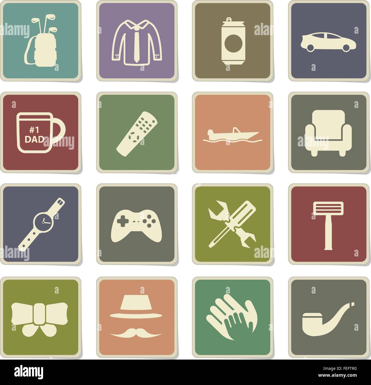 Fathers day simply icons Stock Vector Image & Art - Alamy