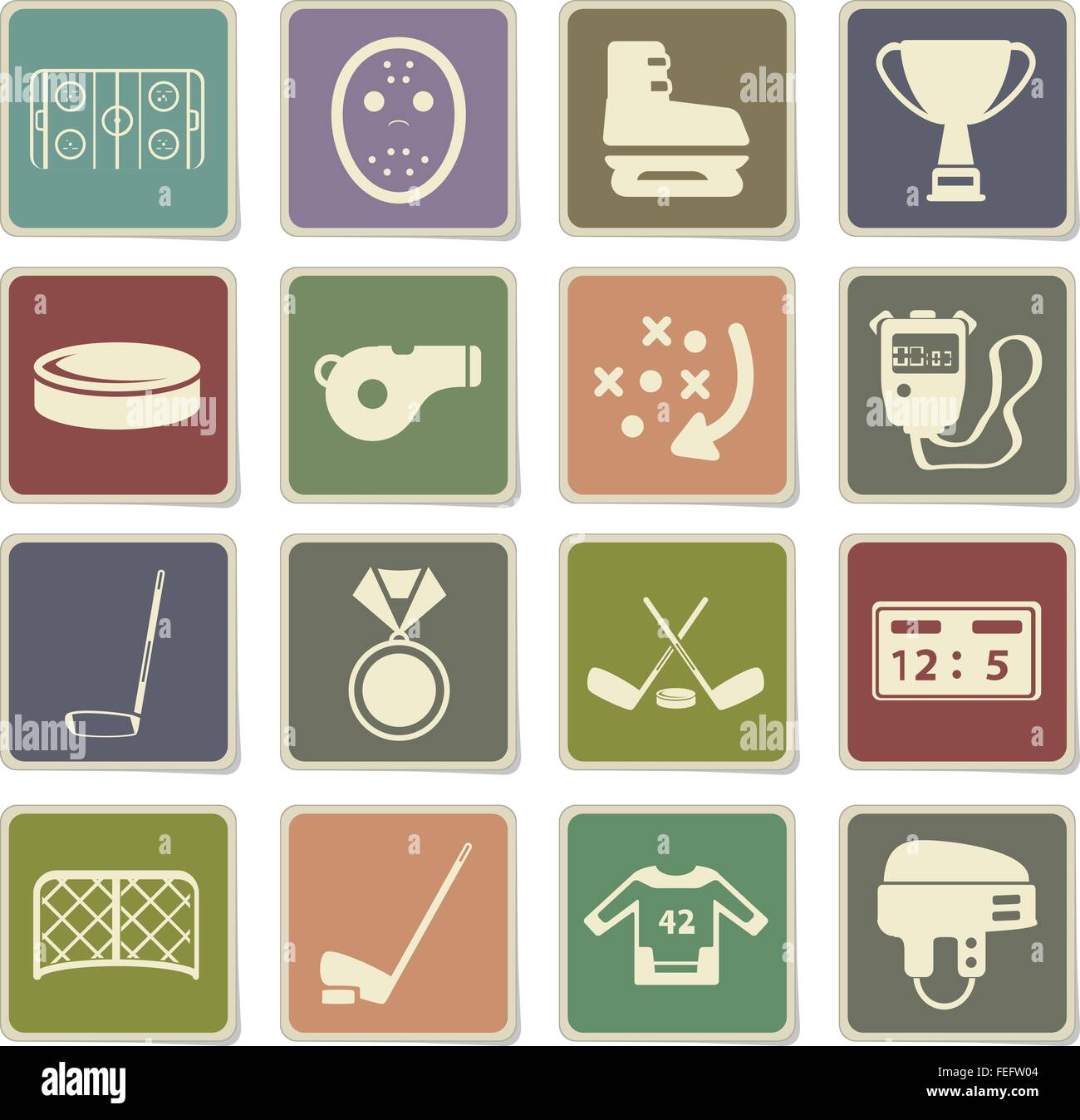 Hockey simply icons Stock Vector Image & Art - Alamy