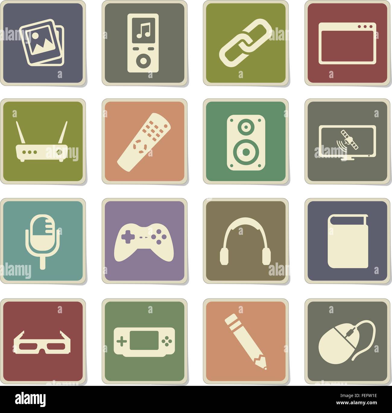 Media simply icons Stock Vector Image & Art - Alamy