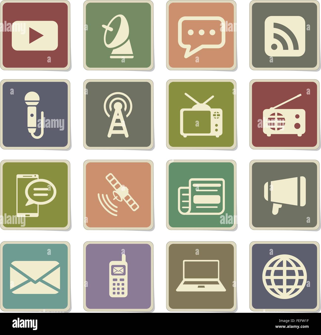 Media simply icons Stock Vector Image & Art - Alamy