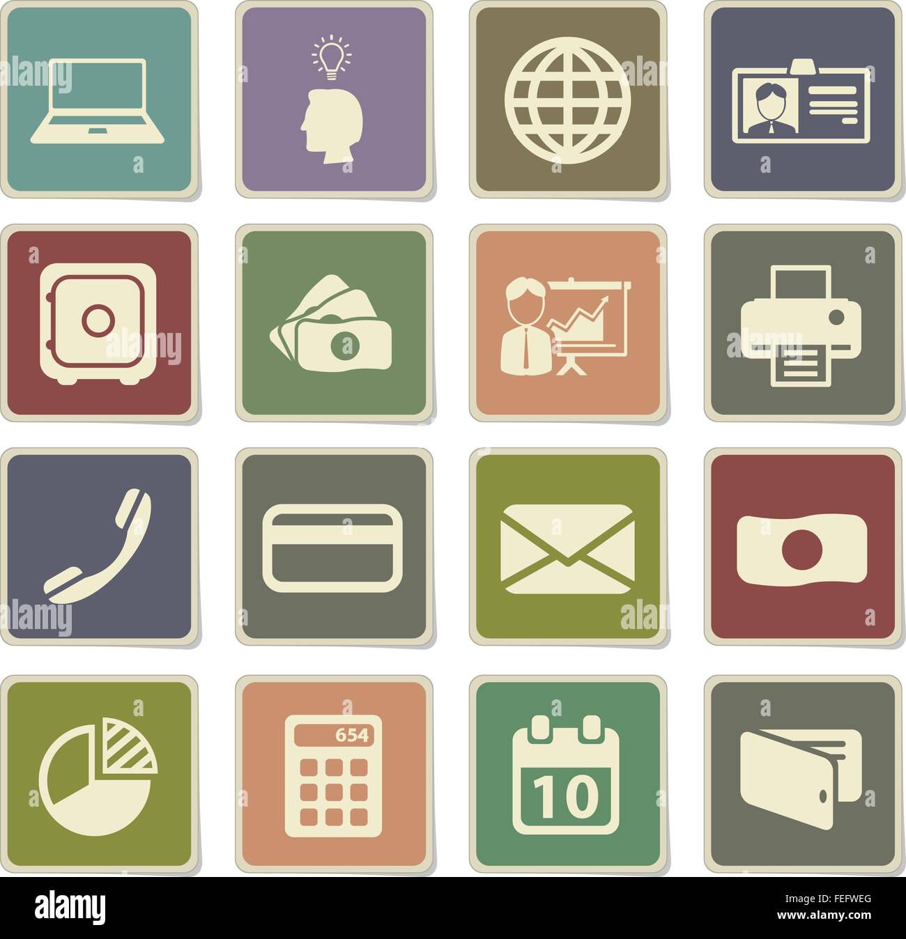 Office simply icons Stock Vector Image & Art - Alamy