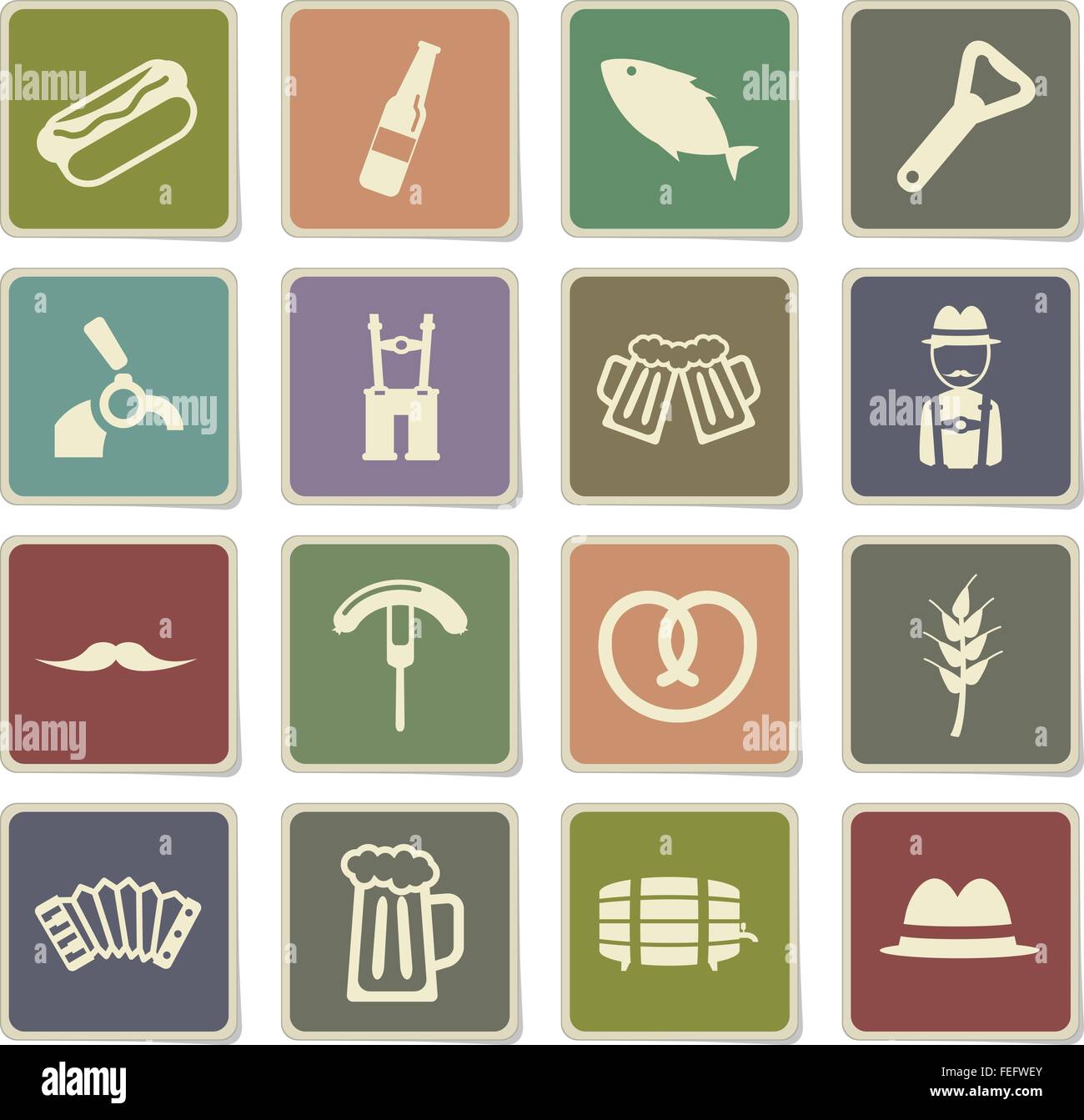 Oktoberfest simply icons Stock Vector Image & Art - Alamy