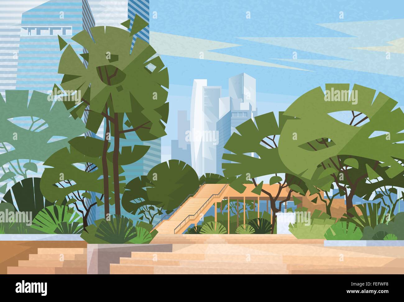 Green Park City Center Trees Vector Stock Vector Image & Art - Alamy