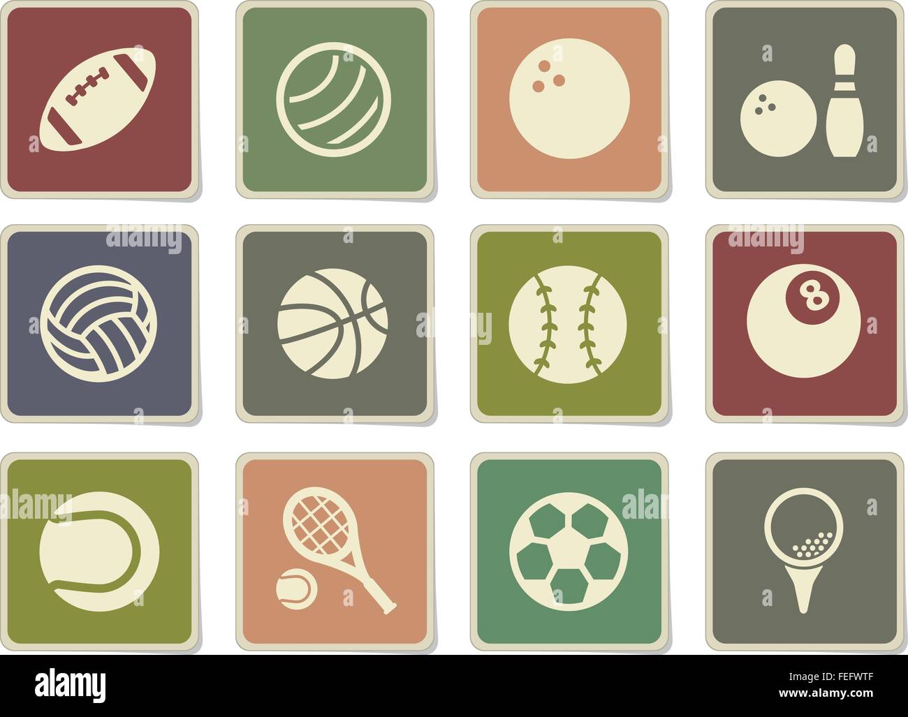 Sport balls simply icons Stock Vector Image & Art - Alamy